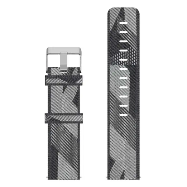 s.ny6 .7 Up Grey Stripe StrapsCo Nylon Canvas Watch Band Strap 1