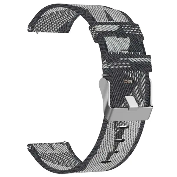 s.ny6 .7 Outside Grey Stripe StrapsCo Nylon Canvas Watch Band Strap 1