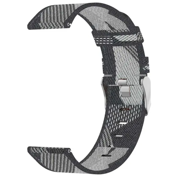 s.ny6 .7 Inside Grey Stripe StrapsCo Nylon Canvas Watch Band Strap 1
