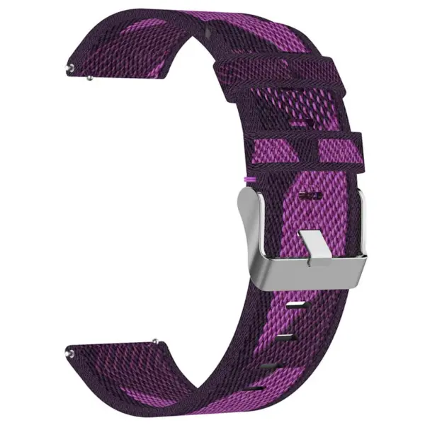 s.ny6 .18 Outside Purple Stripe StrapsCo Nylon Canvas Watch Band Strap 1