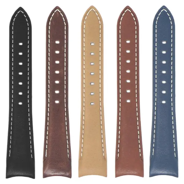 DASSARI Fitted Leather Band With Contrast Stitching For Rolex #4