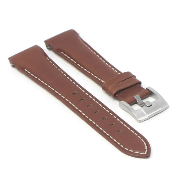 DASSARI Fitted Leather Band With Contrast Stitching For Rolex #8