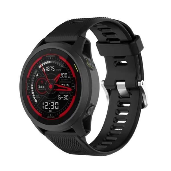 G.r62.1 Main Black StrapsCo Silicone Strap For Garmin Forerunner745 Rubber Watch Band