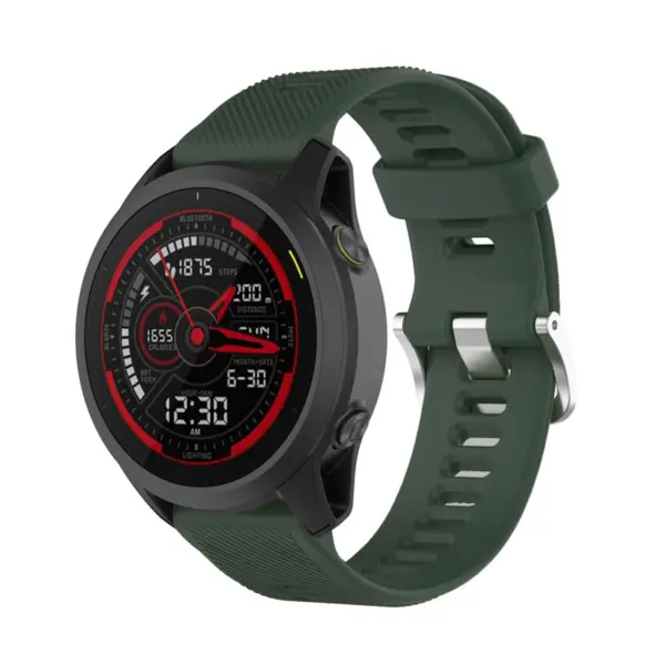 G.r62.11 Main Dark Green StrapsCo Silicone Strap For Garmin Forerunner745 Rubber Watch Band