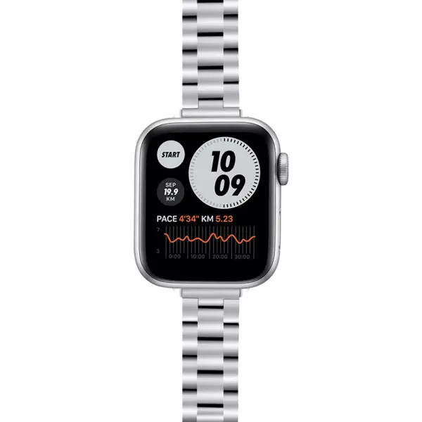 a.m21.ss Upright Silver StrapsCo Slim Stainless Steel Band for Apple Watch