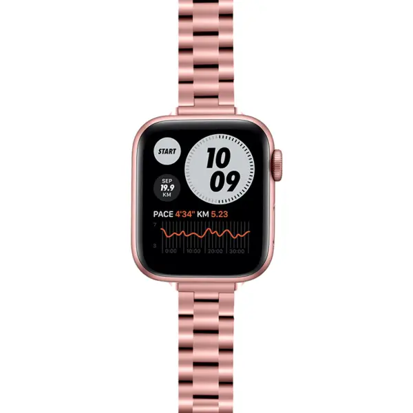 a.m21.pg Upright Pink Gold StrapsCo Slim Stainless Steel Band for Apple Watch