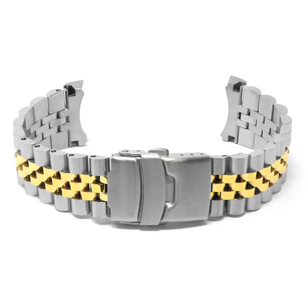 m.sk9 .2t Main Silver Yellow Gold StrapsCo Stainless Steel Super Jubilee Bracelet for Seiko SKX007 SKX009 SKX011
