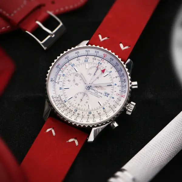 ds22 creative3 dassari v stitch vintage strap v stitch leather watch band red christmas watchband breitling 18mm 19mm 20mm 21mm 22mm 24mm