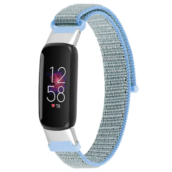 fb.ny39.5 Main Blue StrapsCo Adjustable Nylon Strap for Fitbit Luxe Nylon Canvas Strap Band
