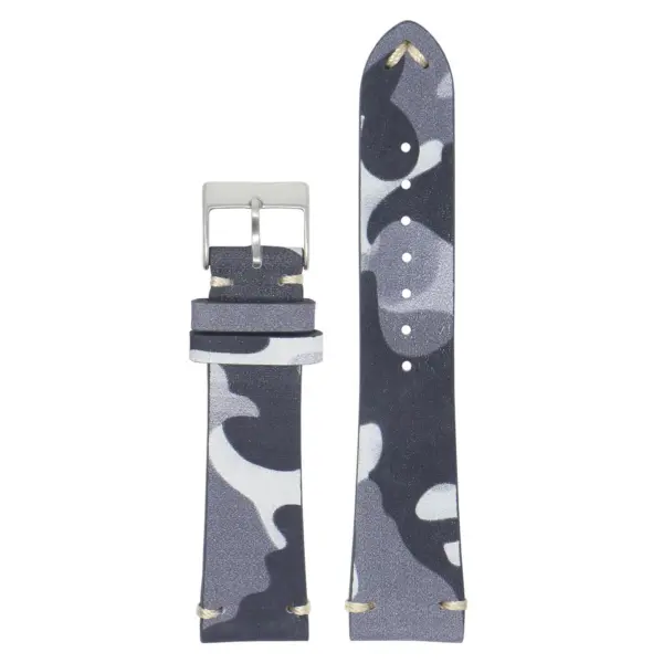 st33.22 Up White Camo StrapsCo Nubuck Leather Camo Watch Band Strap Men 18mm 19mm 20mm 21mm 22mm 24mm