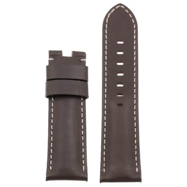 Ps5.2 Up Brown Smooth Leather Panerai Watch Band Strap For Deployant Clasp