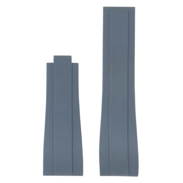 R.rx3.7.nb Up Grey (No Buckle) StrapsCo Silicone Rubber Replacement Watch Band Strap For Rolex With Straight Ends