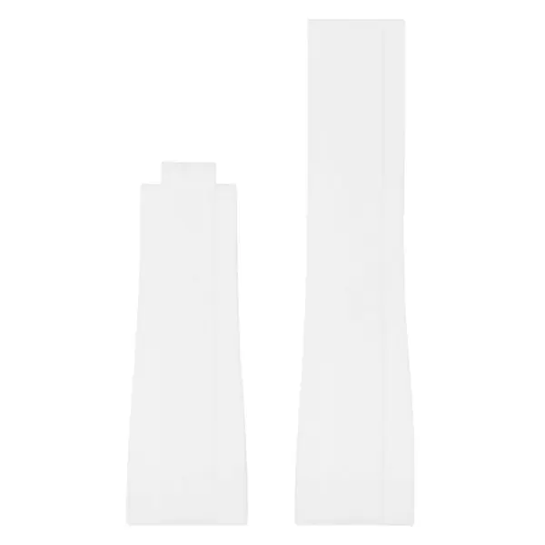 R.rx3.22.nb Up White (No Buckle) StrapsCo Silicone Rubber Replacement Watch Band Strap For Rolex With Straight Ends