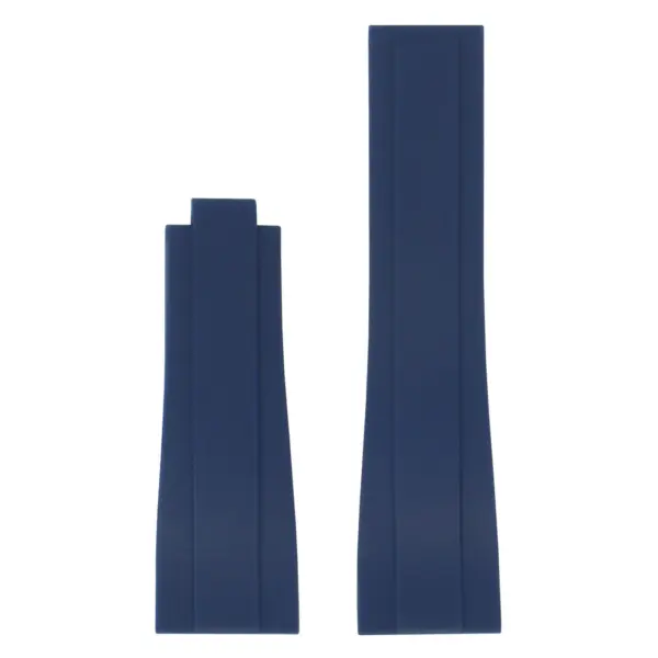 R.rx3.5.nb Up Blue (No Buckle) StrapsCo Silicone Rubber Replacement Watch Band Strap For Rolex With Straight Ends
