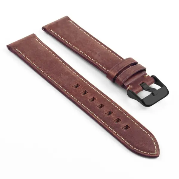 sw.l1.8.mb DASSARI Vintage Strap with Black Buckle in Rust