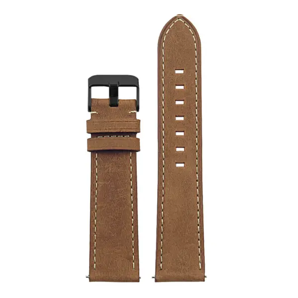 sw.l1.3.mb DASSARI Vintage Strap with Black Buckle in Tan 2