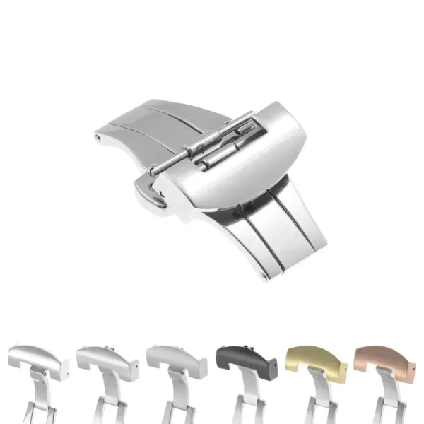 Cl.pn.p Gallery Polished Silver Stainless Steel Deployant Deployment Clasp For Panerai Watch Band Strap
