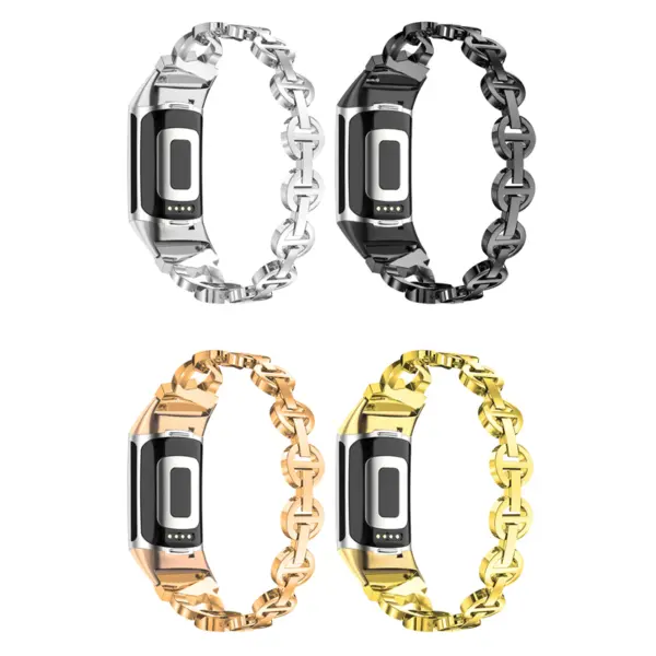fb.m157 ALL COLOR strapsco Rhinestone Circle Link Bracelet for Fitbit Charge 5