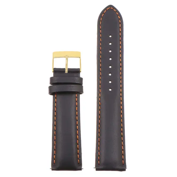 Classic Stitched Leather Strap For MoonSwatch #107