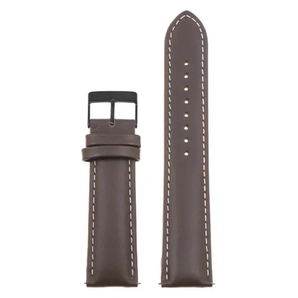 Classic Stitched Leather Strap For MoonSwatch #65
