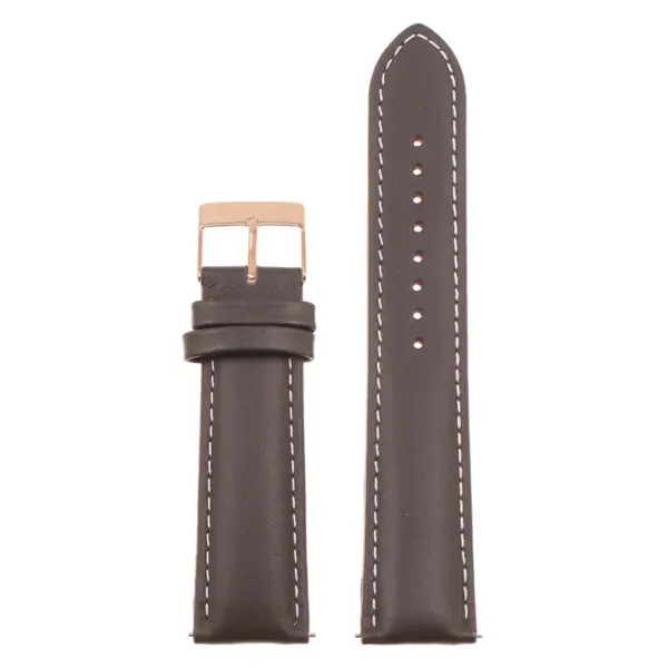 Classic Stitched Leather Strap For MoonSwatch #64
