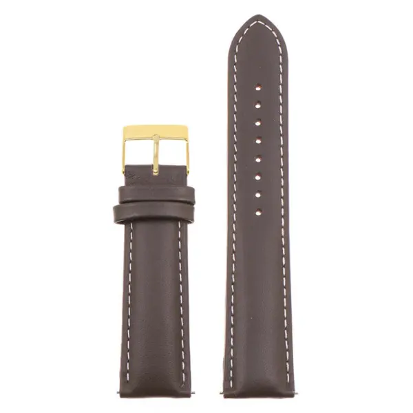 Classic Stitched Leather Strap For MoonSwatch #63