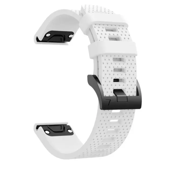 g.r71.22 Alternate White StrapsCo Silicone Strap for Garmin Fenix 5S Rubber Watch Band 1