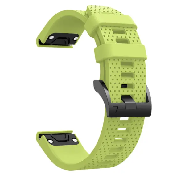g.r71.11 Alternate Green StrapsCo Silicone Strap for Garmin Fenix 5S Rubber Watch Band 1