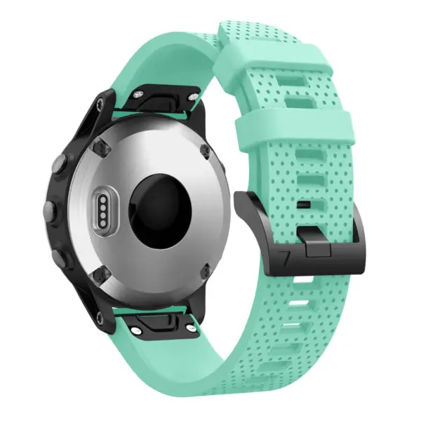 g.r71.11a Back Aqua StrapsCo Silicone Strap for Garmin Fenix 5S Rubber Watch Band 1
