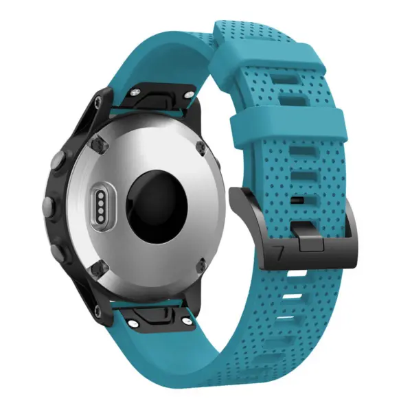 g.r71.5 Back Blue StrapsCo Silicone Strap for Garmin Fenix 5S Rubber Watch Band 1