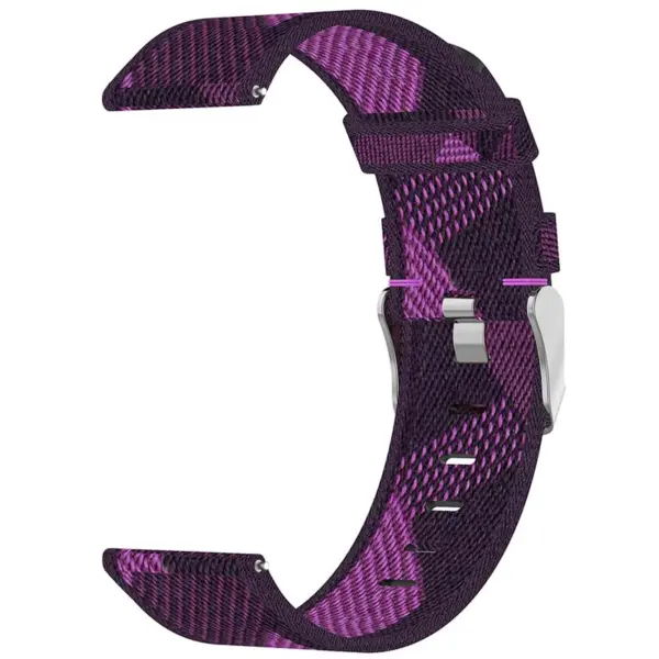 s.ny6 .18 Inside Purple Stripe StrapsCo Nylon Canvas Watch Band Strap