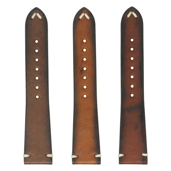 Ds12 All Colour DASSARI Kingwood Vintage Italian Leather Stitched Watch Band Strap
