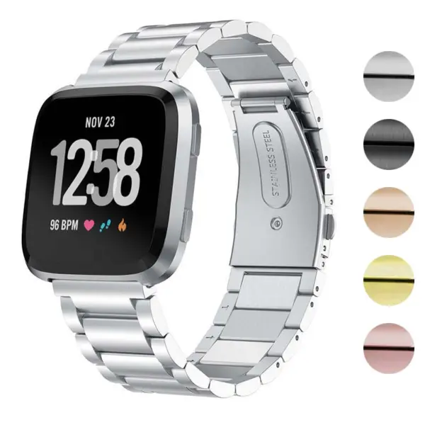 Fb.m51 Gallery StrapsCo Stainless Steel Watch Band Strap For Fitbit Versa 2 Lite