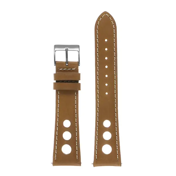 Ra4.17 Vintatge Leather Rally Watch Strap In Beige 3