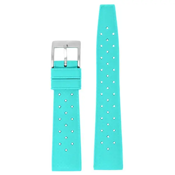 fk6.11b Up Tiffany Blue DASSARI Classic Tropical Style FKM Rubber Watch Band Strap 20mm 22mm