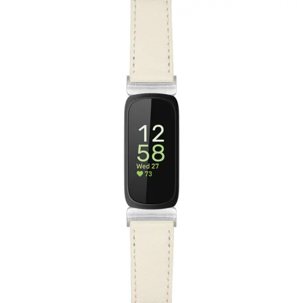 ks7 BeigeStrapsCo Textured Leather Strap For Fitbit Inspire 3