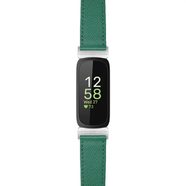 ks7 GreenStrapsCo Textured Leather Strap For Fitbit Inspire 3