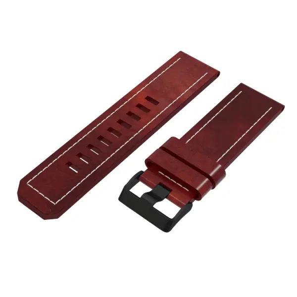 g.l2.2.22.mb Angle Brown White StrapsCo QuickFit 26 Leather Watch Band Strap with Black Buckle for Garmin Fenix 5X 3 3 HR scaled