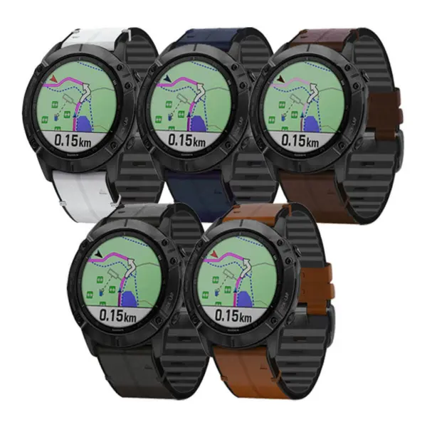 Leather Hybrid Strap For Garmin Instinct #2