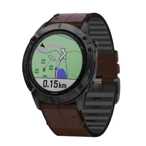 g.r73.2a 22 Main Coffee StrapsCo Silicone Strap for Garmin Fenix 5 5 Plus 6 Forerunner 935 Quatix 5