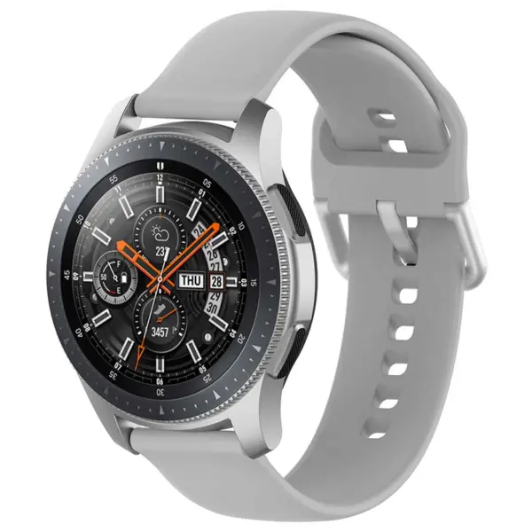 S.r20.7 Main Grey StrapsCo Buckle And Tuck Silicone Rubber Watch Band Strap For Samsung Galaxy Watch Active Gear 20mm 22mm