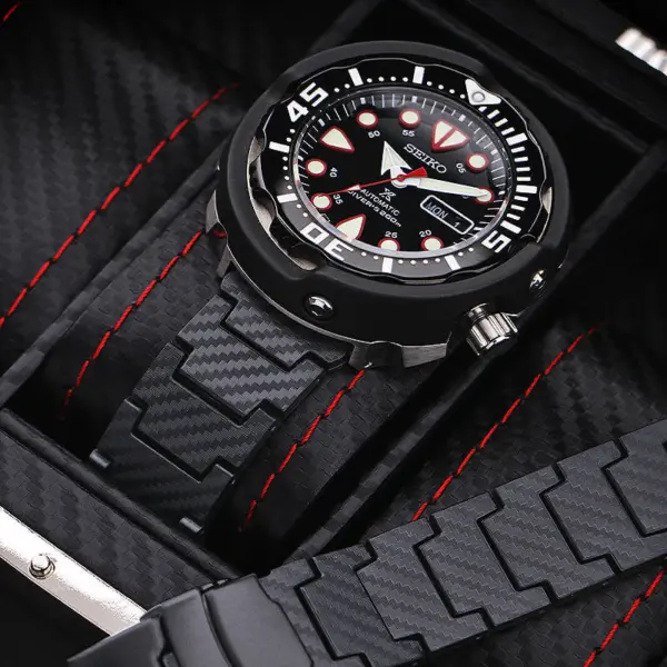 Composite Carbon Fiber Style Watch Band With Quick Release #2