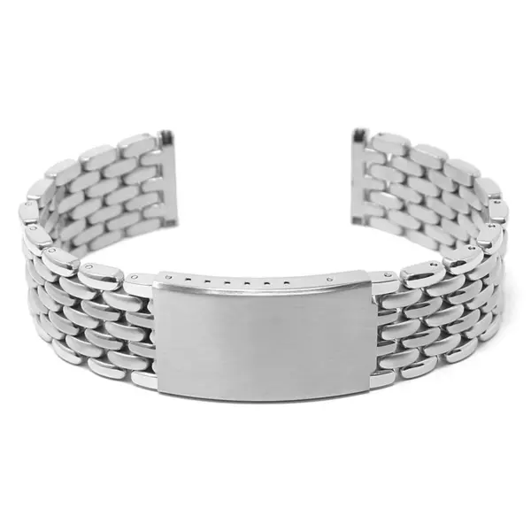 m.bd3 .ss Main Silver StrapsCo Vintage Beads of Rice II metal bracelet stainless steel strap