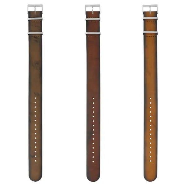 sp.dn7a All Color StrapsCo Woodland Single Pass NATO Strap Genuine Italian Leather Band