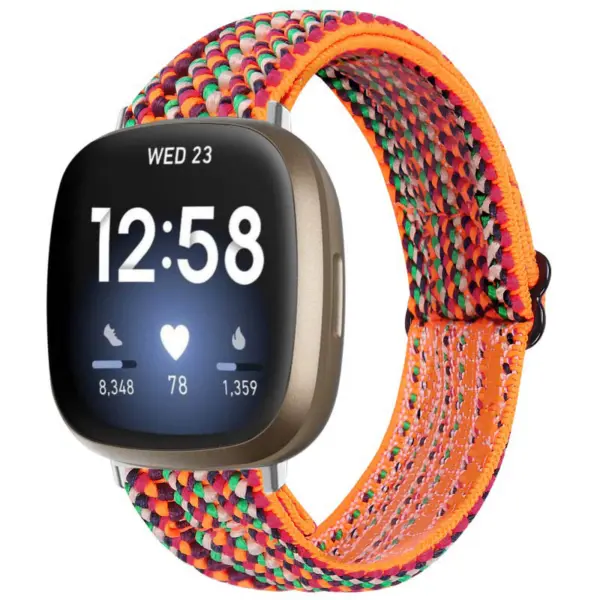 fb.ny30.y Main Boho StrapsCo Pattern Elastic Nylon Watch Strap Fitbit Sense Versa 3