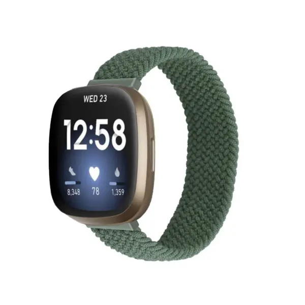 fb.ny28.11 Main Sage StrapsCo Elastic Nylon Watch Band Strap for Fitbit Sense Versa 3