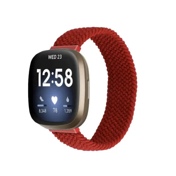 fb.ny28.6 Main Cassis StrapsCo Elastic Nylon Watch Band Strap for Fitbit Sense Versa 3