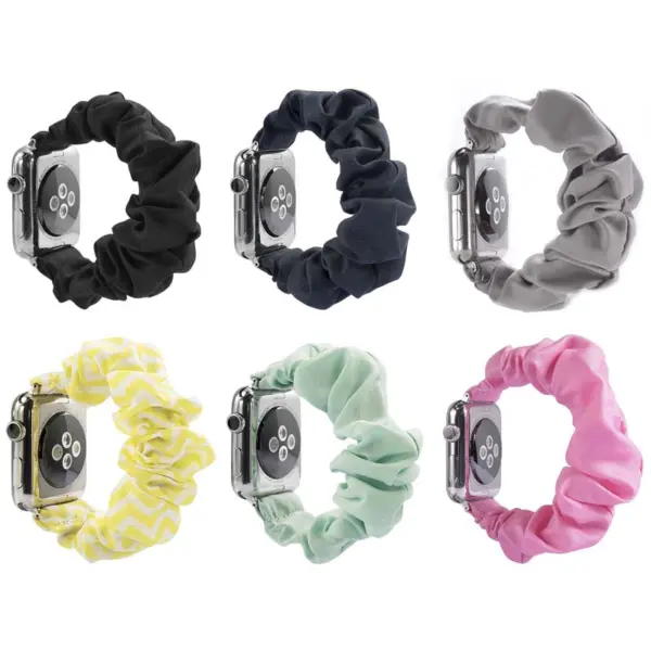 a.w2 All Color StrapsCo Elastic Scrunchie Band Strap for Apple Watch 38mm 40mm 1