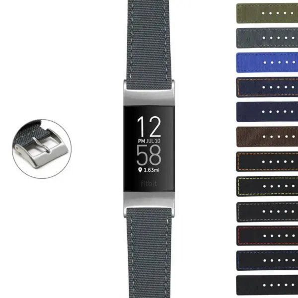 fbx.ny1 DASSARI Nylon Strap for Fitbit Charge 3 Charge 4