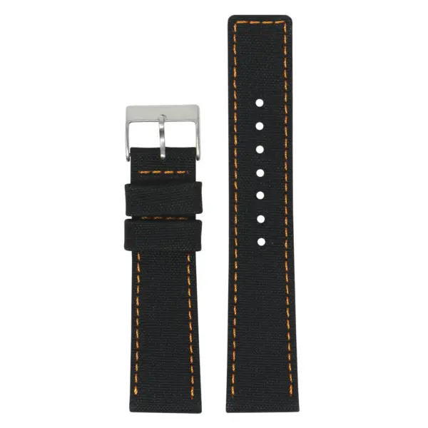 Ny1.1.12 Up Black & Orange DASSARI Nylon Quick Release Watch Band Strap